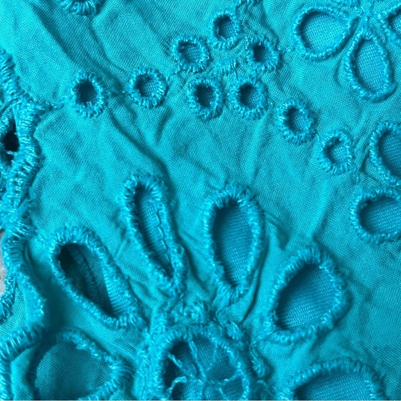 American Eagle Aqua Blue Eyelet Scallop Hem Shorts S - Picture 11 of 11